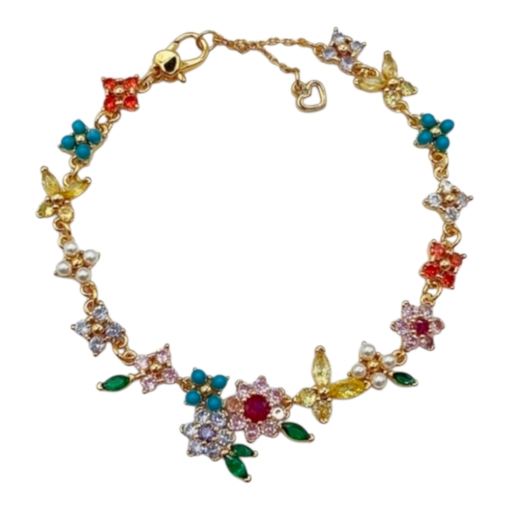 🌸▪️Kate Spade▪️ New York New Bella  Bloom Rhinestone Flower Statement bracelet